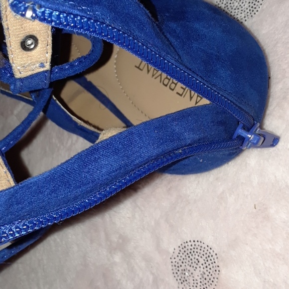 Soft Blue Laced Flats. - Picture 3 of 6